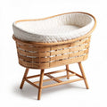 Bamboo baby bassinet with quilted mattress for newborns 80 x 50 x 80cm